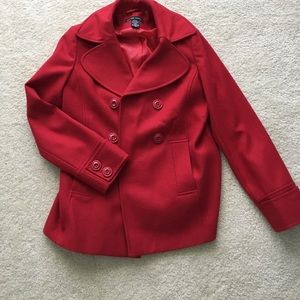 Red Pea Coat